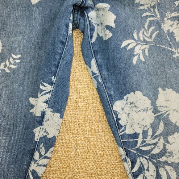 Pilcro Blue Floral Ankle Jeans - Picture 5 of 10